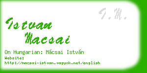 istvan macsai business card